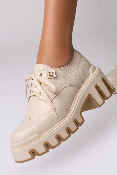 Vanilla Days Pantofi Dorian Classic din piele crem - Eleganță primăvară/toamnă