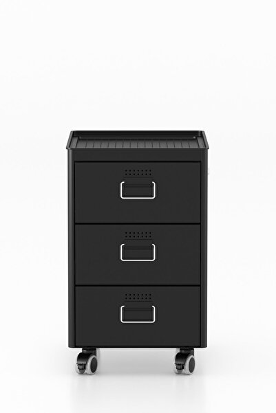 Bürotime Opera Keson, Üç Çekmeceli, Siyah