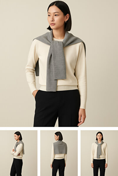 Wega Moda Eșarfă cu patchwork pătrat - Tricotaj sport din material subțire Eșarfă pentru umăr | Şal Boho unisex - eșarfă