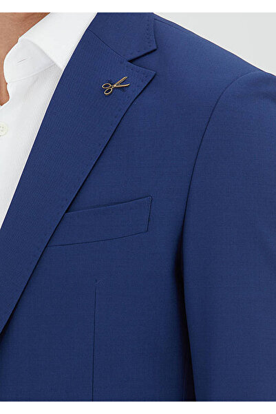 Ramsey Blue Striped Zeroweight Slim Fit Wool Blend Suit