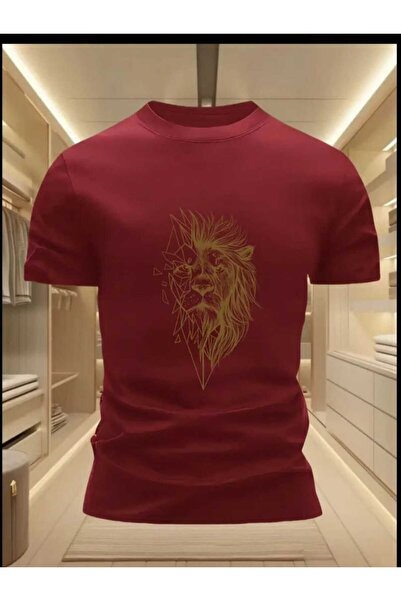 ORVIO Group Men's Geometric Lion Head T-Shirt