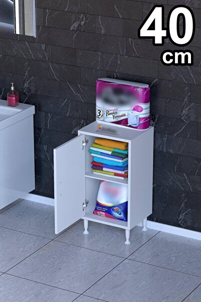 Modilayn SÖKE Kapaklı 1 Raf, Ayaklı, Çok Amaçlı Banyo Dolabı (14 farklı Genişlik Seçeneği)