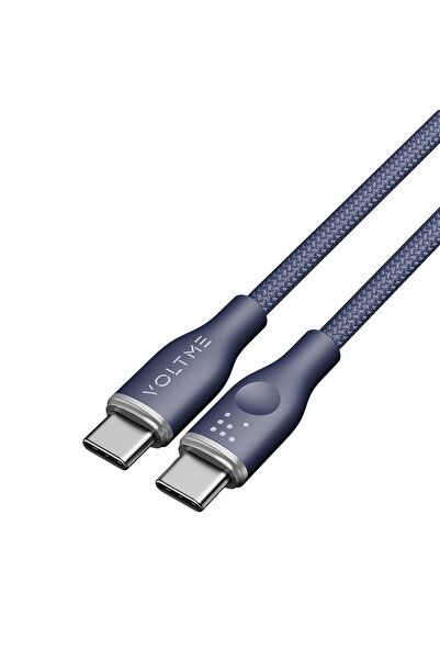 VOLTME Rugg Series Nylon Cable USB-C To USB-C 1m 60W - Blue