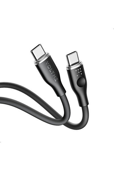 VOLTME كابل موس من سلسلة USB-C إلى USB-C بطول 1 متر وقوة 60 واط - أسود