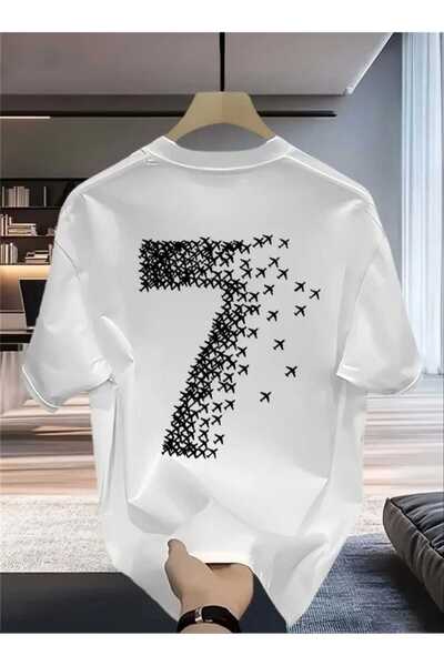 ORVIO Group 7 Number T-Shirt with Airplane Figure