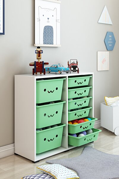 DEKOZUM KIDS Oyuncak Dolabı Oyuncak Saklama Kutusu Çok Amaçlı Depolama