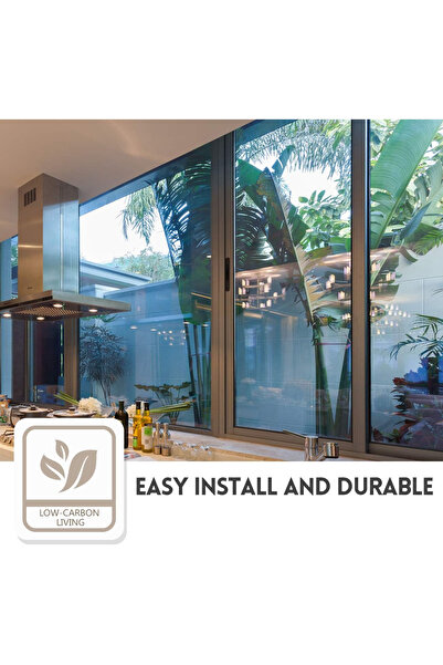 G Glixicom Reflective Window Film with UV Protection and Mirror Effect Blue 70 x 200 cm