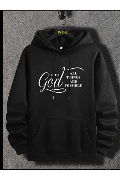 ORVIO Group هودي تحفيزي مكتوب عليه 'مع الله'