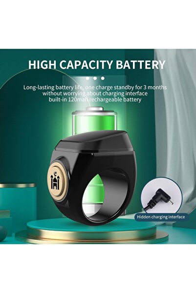 yoyimoore Tasbih Counter Zikr Rings, Smart Tasbeeh Rechargeable Electronic Digital Tasbih Counter Rings