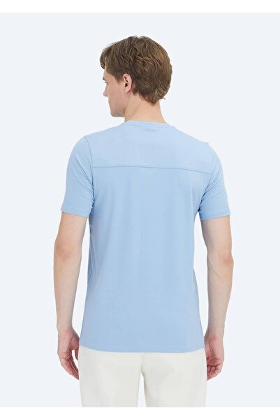 Ramsey Light Blue Plain Crew Neck T-Shirt