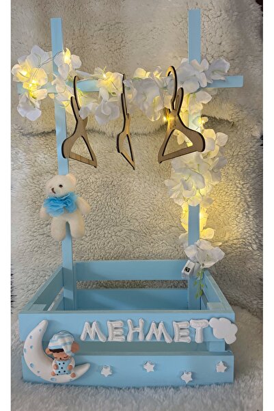 HEDİYE724 40 uçurma sepeti anne bebek hediyelik TETZE HALA SEPETİ LEDLİ3 ADET...