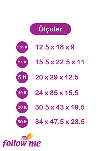 follow me Embroidery Multi-Purpose Box Set of 3 (White)(1.25Lt - 2.5Lt - 5Lt)