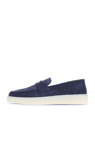 Bueno Shoes Navy Blue Suede Men's Casual Shoes 07Ma21774004