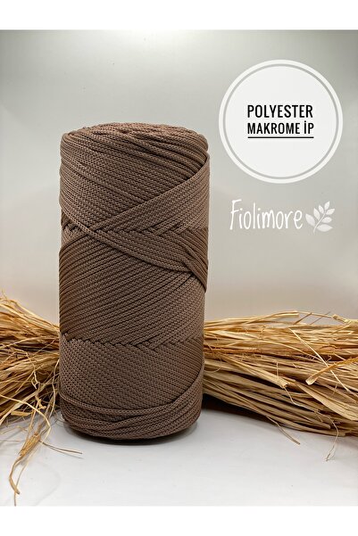Fiolimore Polyester Makrome İp (200 Gram-230 Metre) No:4 Çanta İpi Supla İpi ...