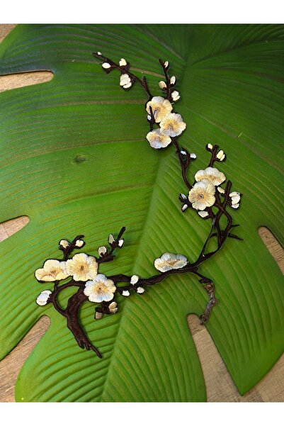 Gönülden Tasarım Accesoriu pentru cusut cu fier de călcat, ramuri de primăvară, ramuri de iarbă, 40X7 CM