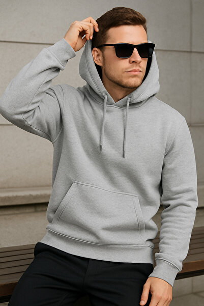 LC Waikiki Men's Winter Cold-Proof 3-Thread Sweatshirt