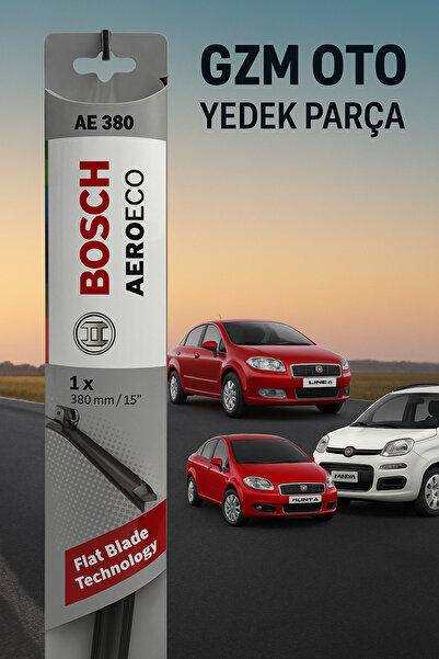 GZM OTO YEDEK PARÇA BOSCH AEROECO ÖN CAM TEKLİ SİLECEK - AE380 -3397015575-FMK FİAT Grande Punto\Linea\Panda\Punto