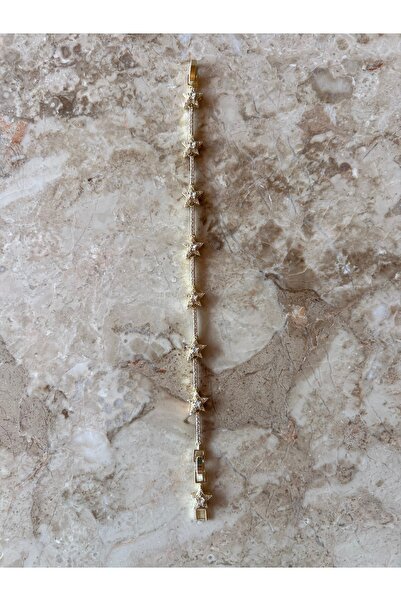 ELENOR Kadın Yıldız Detaylı Zirkon Su Yolu Çelik Bileklik