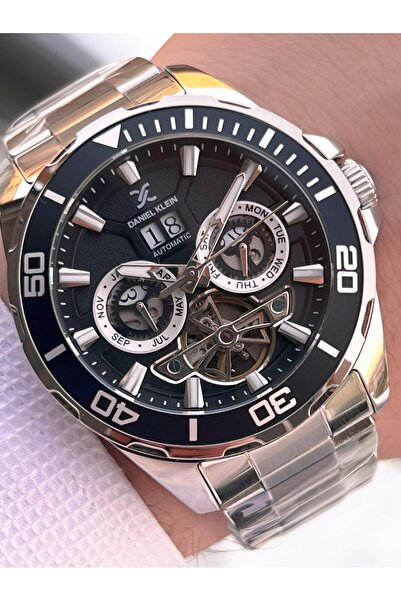 Daniel Klein Men's Wristwatch with Automatic Mechanism Calendar Dial Dial 2 Years Warranty Otm.13754.2