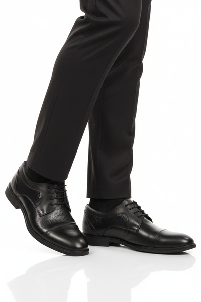 WALKWAY Black Genuine Leather Men's Classic Shoes 2499 m