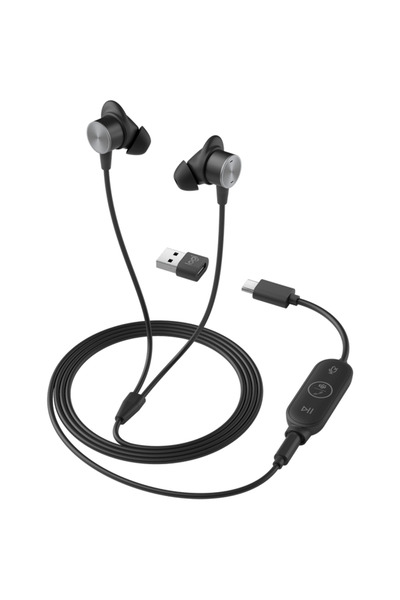 logitech Zone, USB-C/USB-A, Black