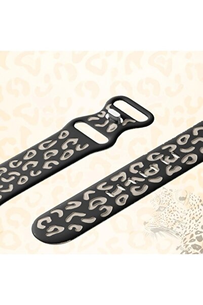 bbtech Huawei Watch Gt 6/Gt 6 Pro 46mm Compatible Leopard Pattern Double Layer Silicone Band 22mm Android Strap