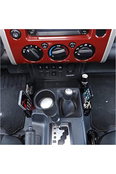 Generic Aluminum Dual-Basket Center Console Organizer for FJ Cruiser 2007-2021 – Black (LHD & RHD)
