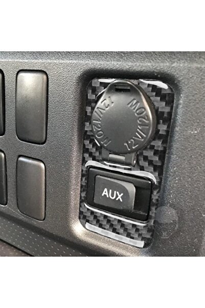 Generic Carbon Fibre Sticker Interior Trim Kit for Toyota FJ Cruiser 2007-2024 (AUX & Cigarette Charger, Med