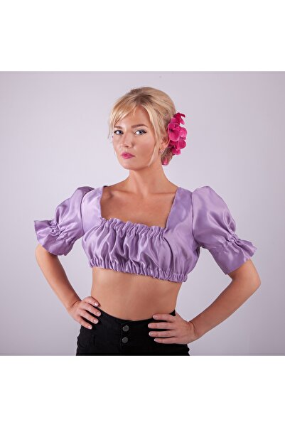 harmony dirndl Elastic Bustier with Short Sleeves and Ruffles