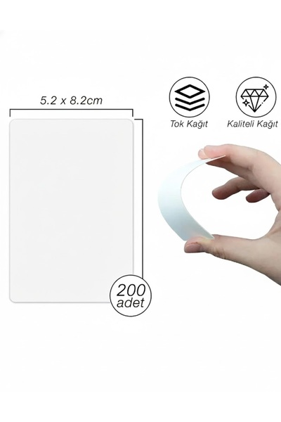 rprint Kartice sa rečima - 8,2x5,2 cm 200 komada ovalne kroj prazne kartice