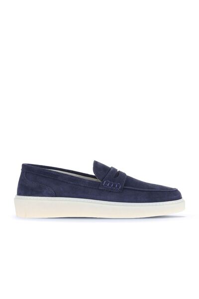 Bueno Shoes Navy Blue Suede Men's Casual Shoes 07Ma21774004