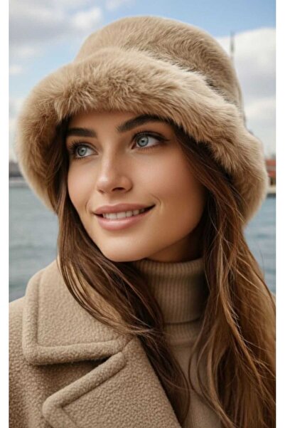 Trenderrs قبعة دلو قطيفة للسيدات