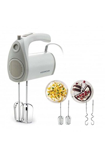 Kenwood Hand Mixer - 5 Speeds + Turbo, Twin Stainless Steel Hooks & Beaters, 300 W (HMP20.000WH)