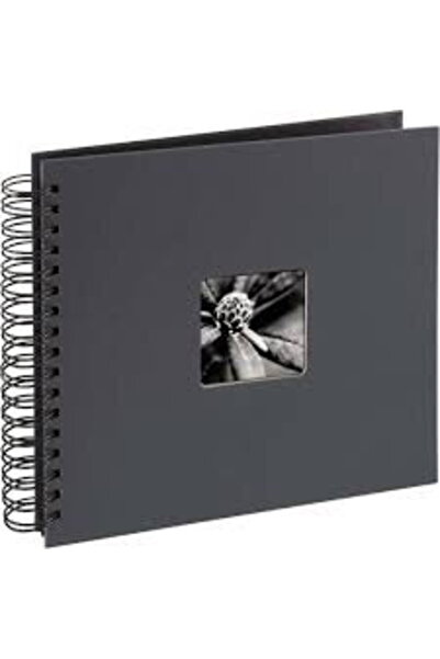 Hama "Fine Art" Spiral Album, 28 x 24 cm, 50 Black Pages, grey