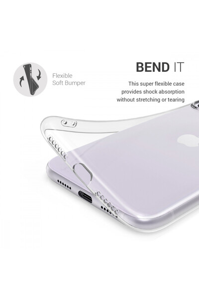 KWmobile Case for Apple iPhone 11, Silicone, Transparent, 50355.03