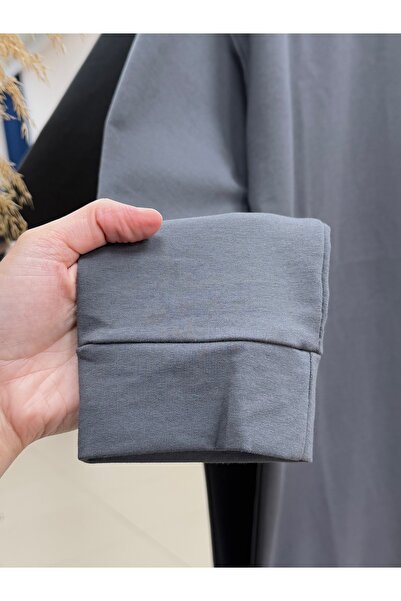 MİHRA STORE Alandra Two Thread Plain Sweat-Zİ3088 Ανθρακίτης