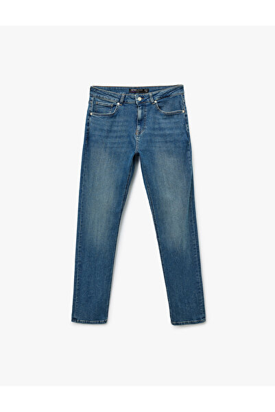 Koton Normal Waist Cotton Slim Fit Jean Trousers - Brad Jean