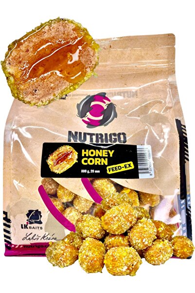 LK Baits Nutrigo Feed-Ex Liquid Core Boilies, Sweet Corn, 800g, 20mm