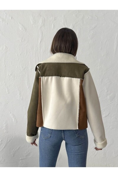 cemo Suede Rabbit Fur Laminated Coat