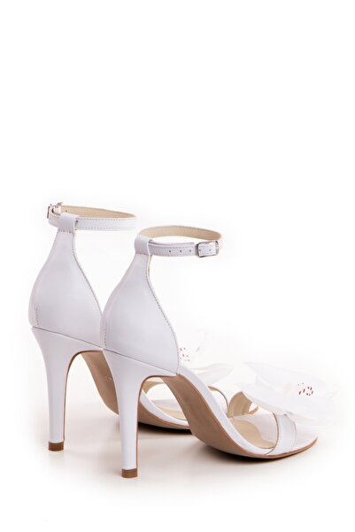 Vanilla Days Velora White Genuine Leather Stiletto Heels