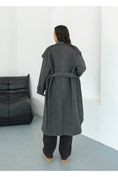 My Blog Anthracite Cashmere Coat - 6047