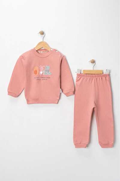 MyPrettyBaby Stay Together Printed 100% Cotton Two-Piece Seasonal Fabric Top and Bottom 2-Piece Set