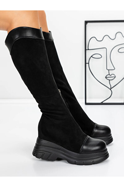 mei Cizme Dama cu Platforma 58WL13 Negru