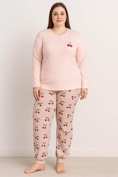 Pemilo Women's 0268 Plus Size Pajama Set Vi̇zon