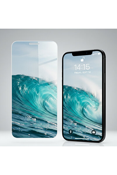 TeknoŞen واقي شاشة زجاجي لآيفون 13 برو مع أداة تركيب، زجاج مضاد للكهرباء السا...