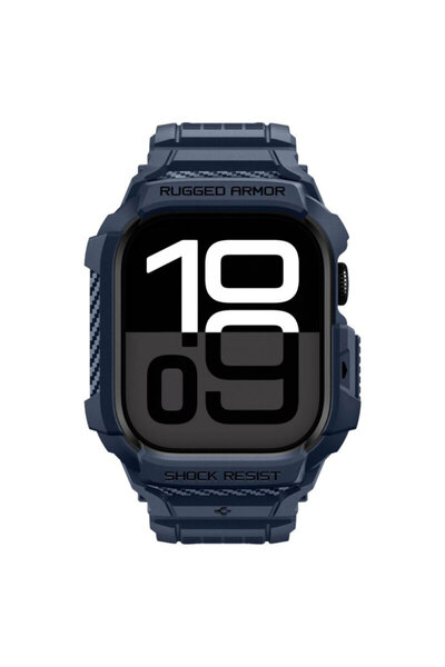 Spigen Pack (case + strap) Apple Watch 10 42mm Rugged Armor Pro V2, navy