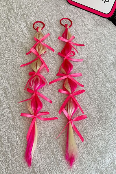 EMKSHOP Bubble Hair Bubble Hair lung și plin cu fundă Păr colorat pentru petrecere