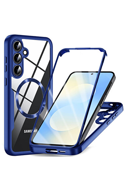 Techsuit Husă 360° pentru Samsung Galaxy S25 FE ColorVerse MagSafe, albastră