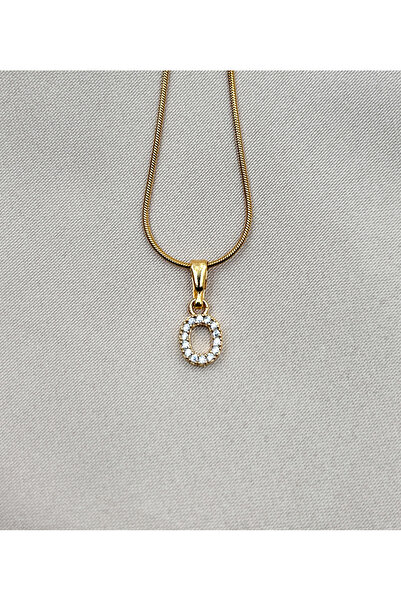 FIORA AKSESUAR O Harfi Kişiye Özel Zarif Altın Rengi Kararmaz Kolye - Kadın Takı