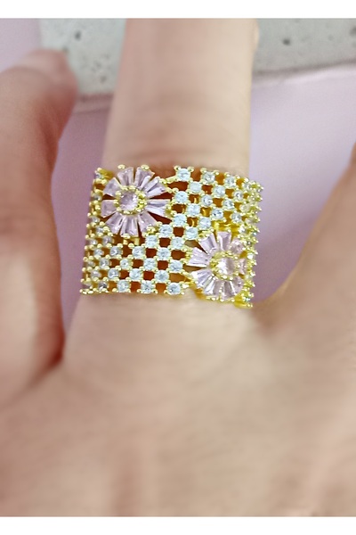 mos&more Steel Stone Adjustable Stylish Ring